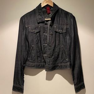 Olsen Europe Dark Blue Soft Denim Jean Jacket - US 2